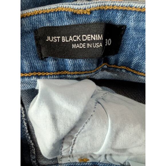 Just Black Denim Womens High Rise Straight Leg Jeans Size 30 Comfort Medium Wash - Picture 5 of 7